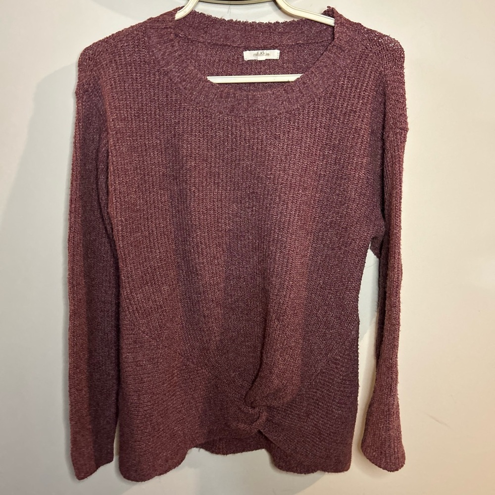 Maurices Women's Long Sleeve Knit Top - Mauve